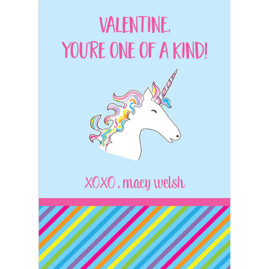 Unicorn Valentine Exchange Stickers